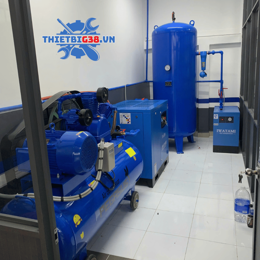 Hệ thống khí nén 15kw biến tần IWATAMI 